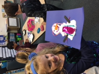 Reidenbaugh Students with Snowman Artwork