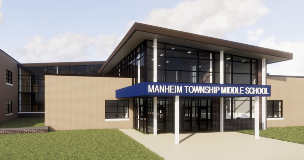 Architect's Rendering of the new Manheim Township Middle School