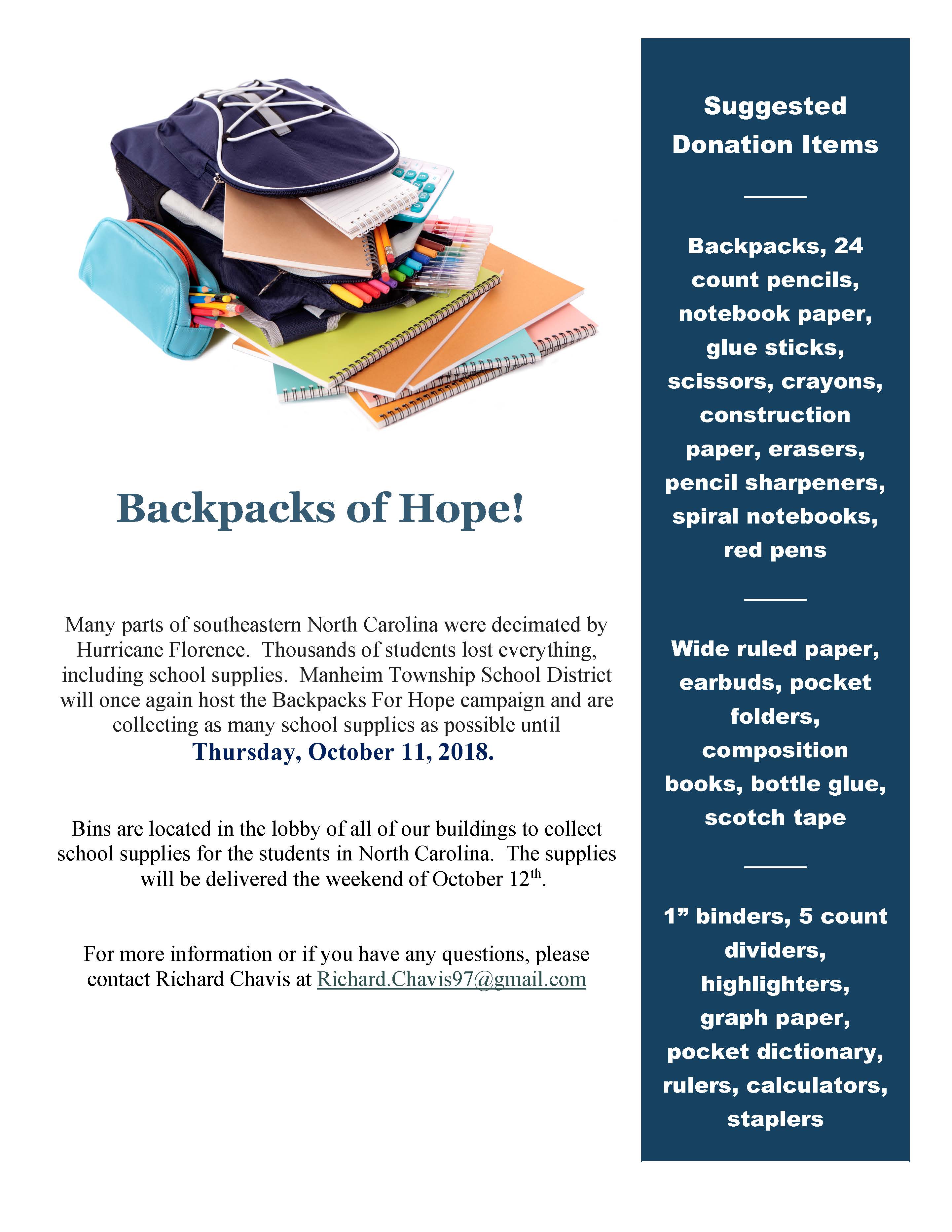 backpacks of hope manheim