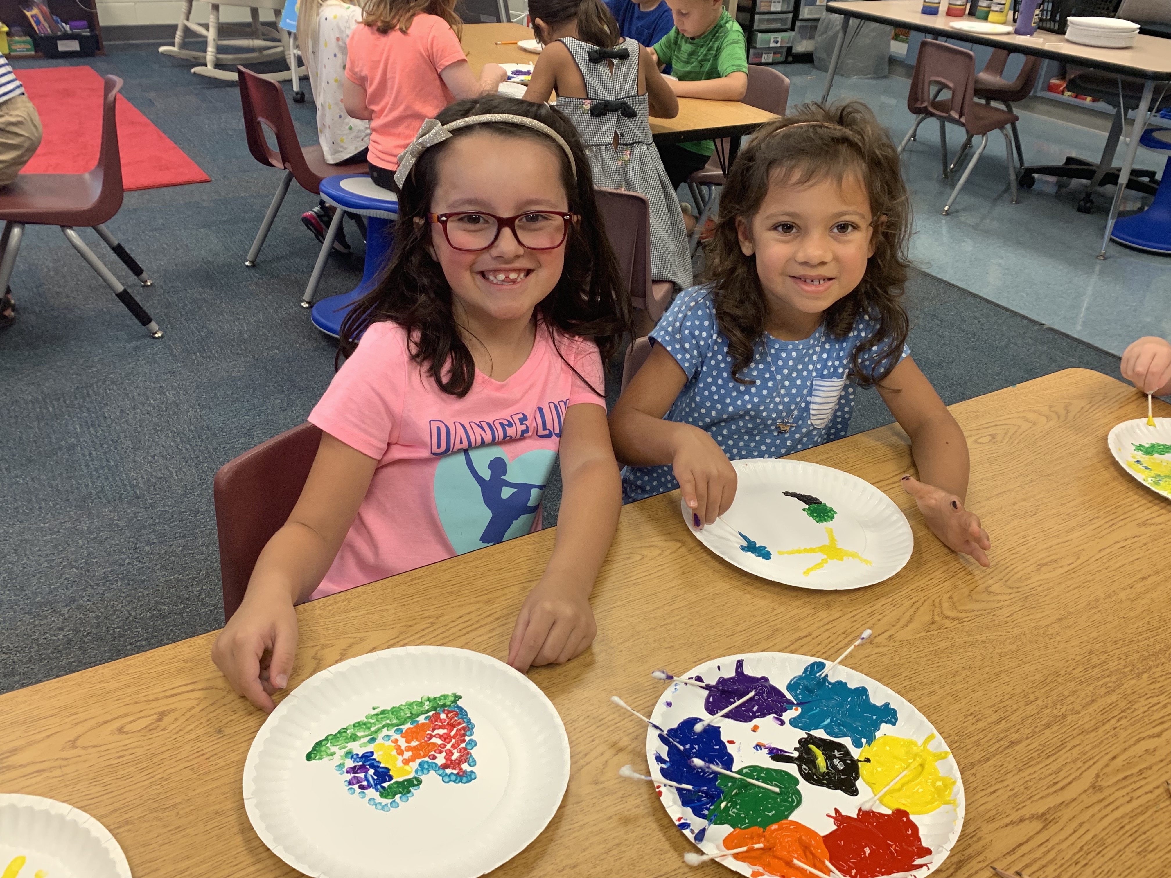 Students doing fun activities and celebrating Dot Day.