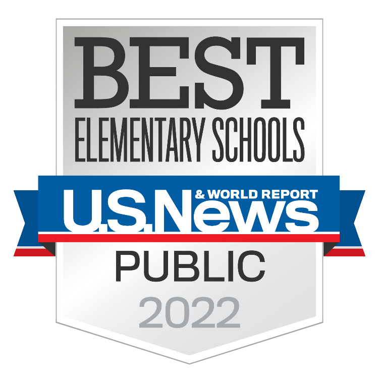 Award Image. Text reads Best Elementary Schools, US News & World Report, National 2022