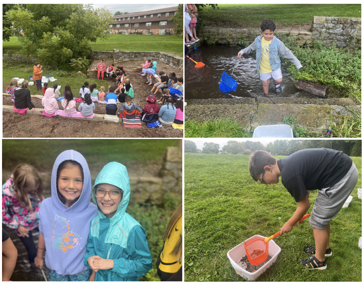 photos of Bucher students during their stream study