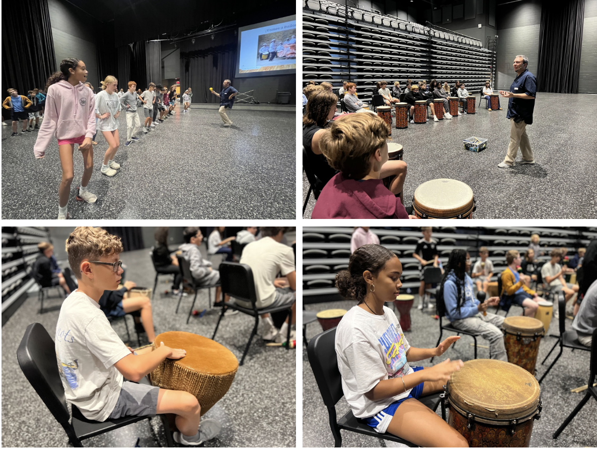 Bomba lessons at Manheim Township Middle School 