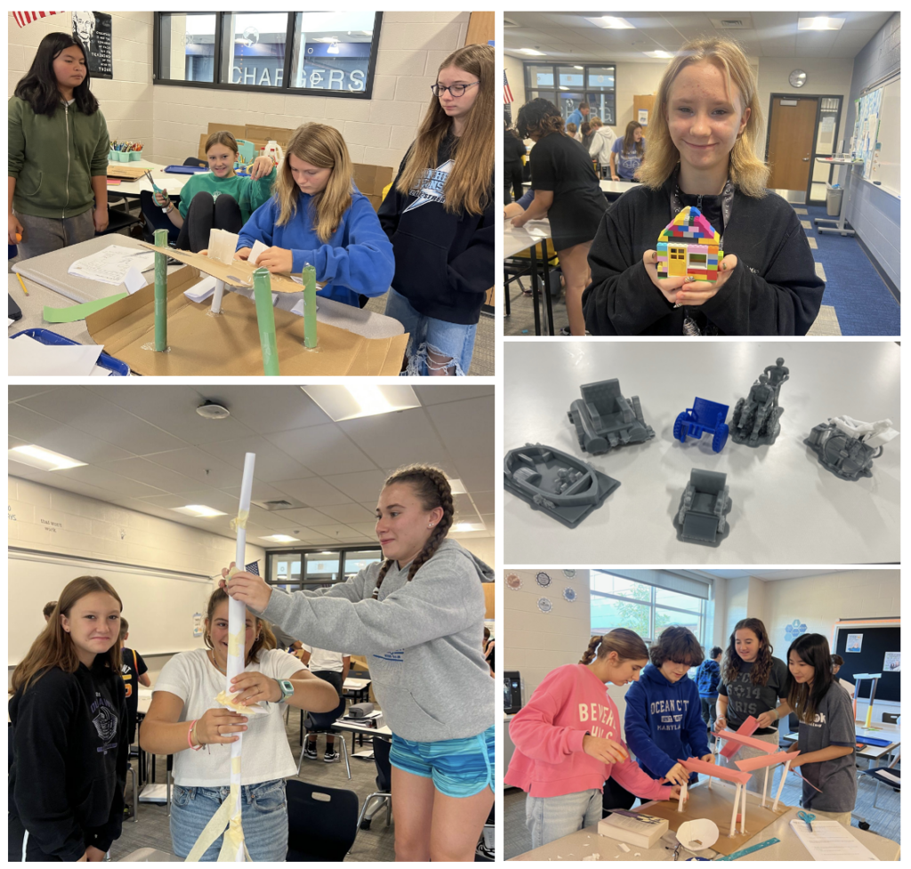 Students at Manheim Township Middle School participating in STEM activities