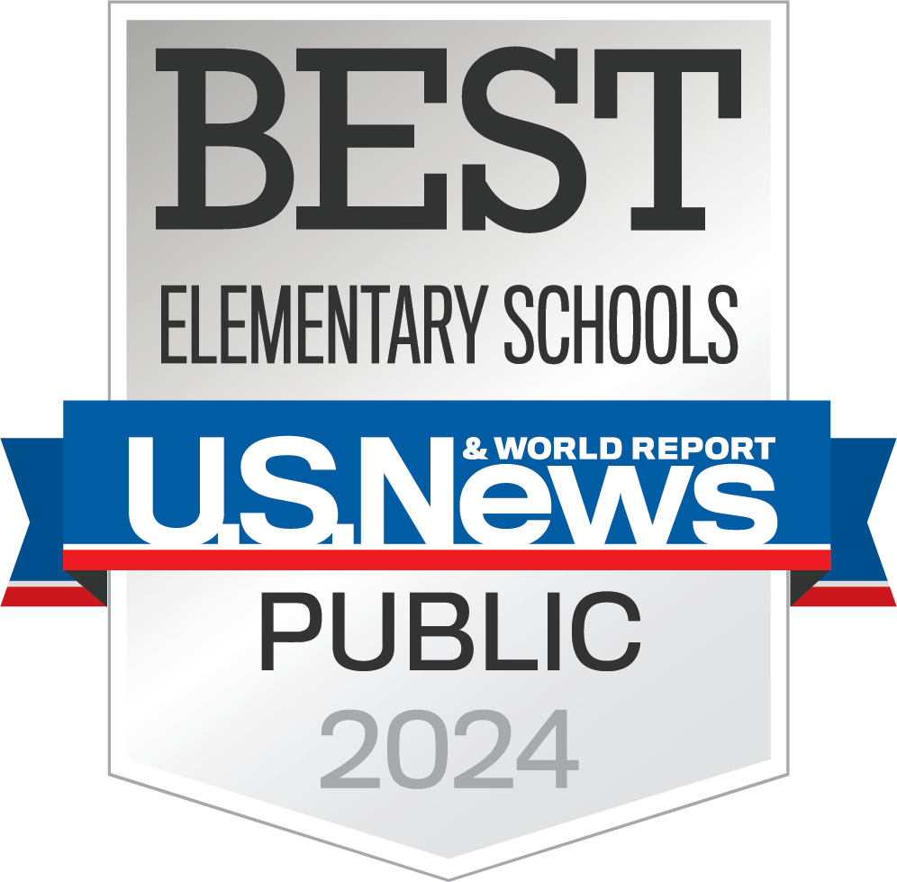 Award Badge reading Best Elementary Schools, US News & World Report, Public 2024