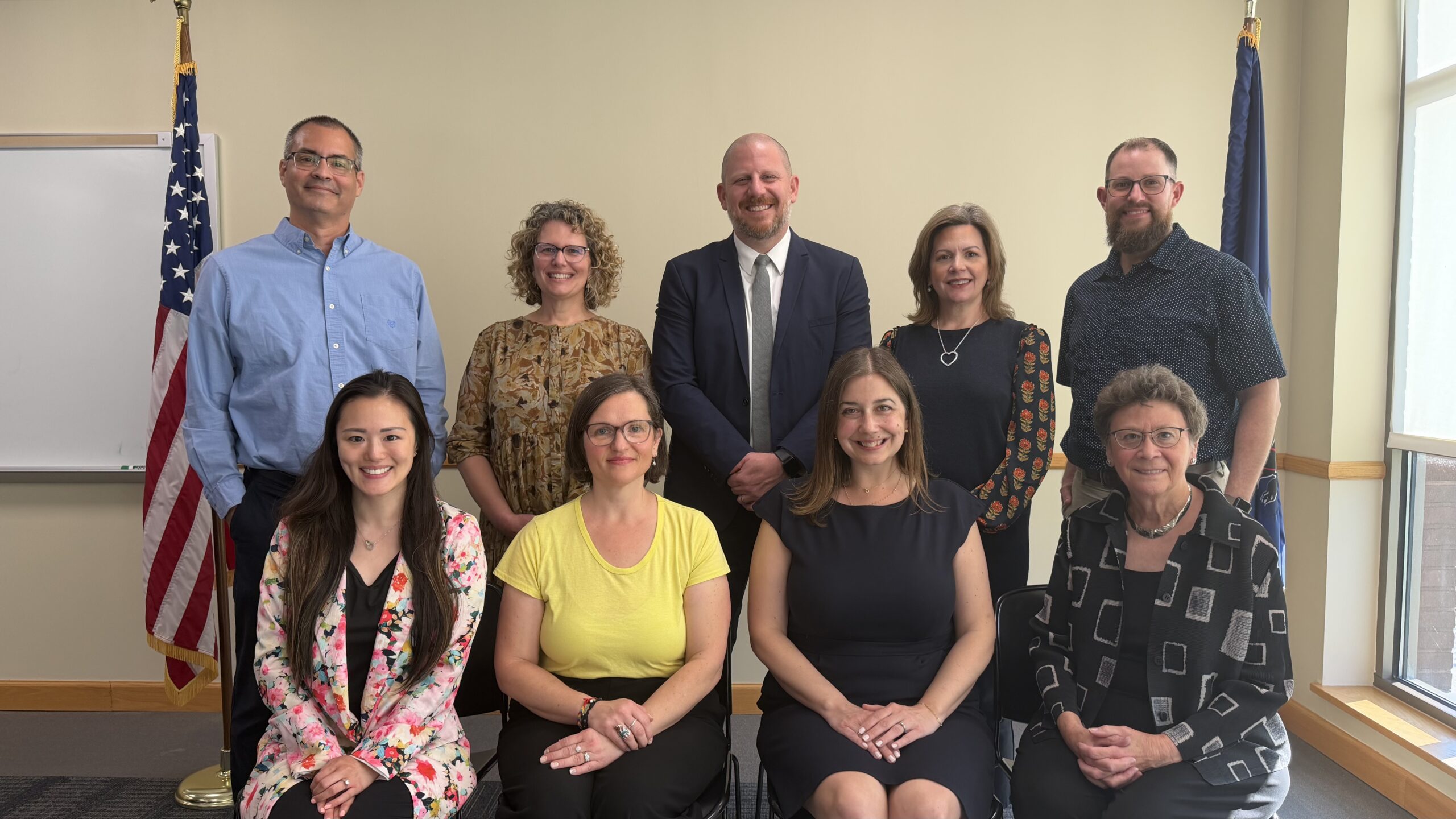 Manheim Township School Board Back row from left: Ramón Rivera, Shannon Zimmerman, Patrick Grenter, Sara Woodbury, Mark Boldizar Front row from left: Mike McKenna, Cindy Lam, Dr. Jessica McCardell, JoAnn Hentz